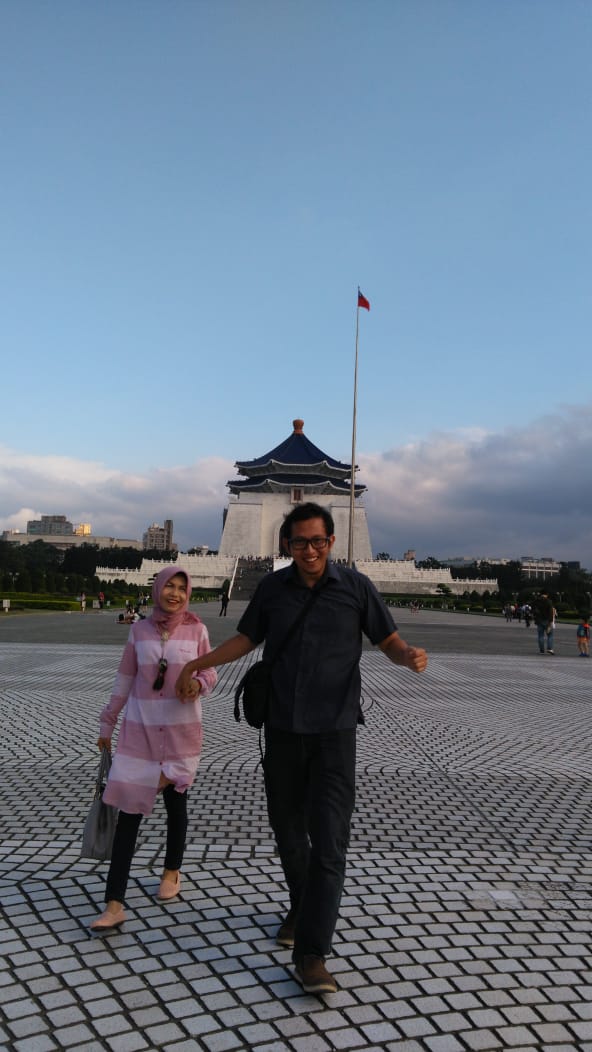 My husband was really happy meeting his mother and me.